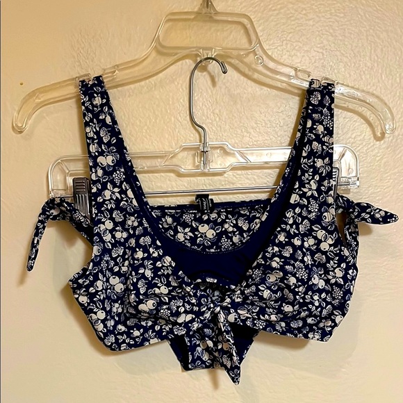 & Other Stories Other - & Other Stories Blue Crop Tie Front swimsuit